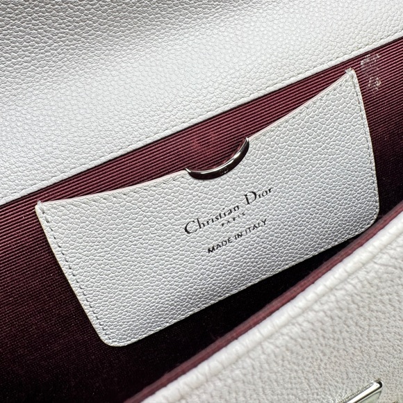 CHRISTIAN DIOR Grained Calfskin Leather Diorama Clutch Light Pink - Picture 5 of 13